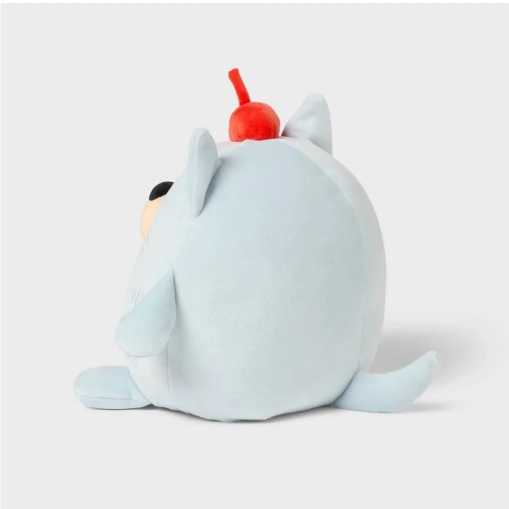 🩵Cat Kids' Mini Weighted Plush Throw Pillow Blue - Pillowfort